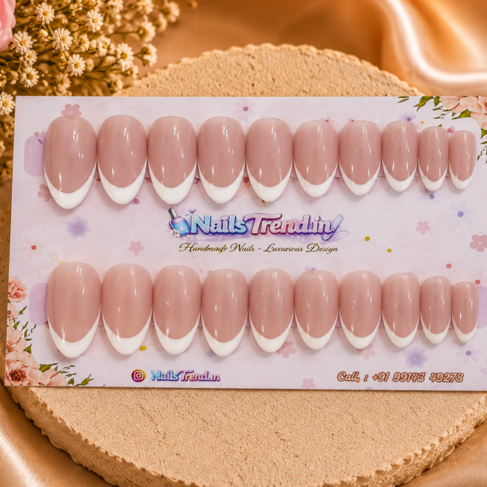 NailTrend® Stick-On False Nails for Weddings, Parties, Festivals, Colleges, and Everyday Wear | Set of 20 Luxurious Press-On Nails for Women & Girls | Artificial Nail Extensions Press-On Nails with Glue | Reusable Trendy Nail Art for Women & College Girls